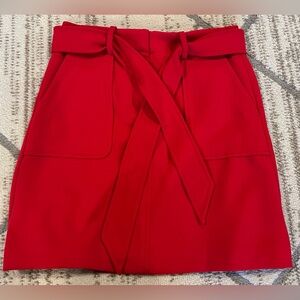 LOFT Vibrant Red Mini Skirt